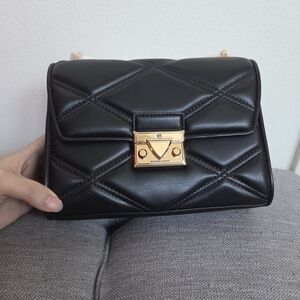 Michael Kors Serena Black Quilted Leather Bag NWT